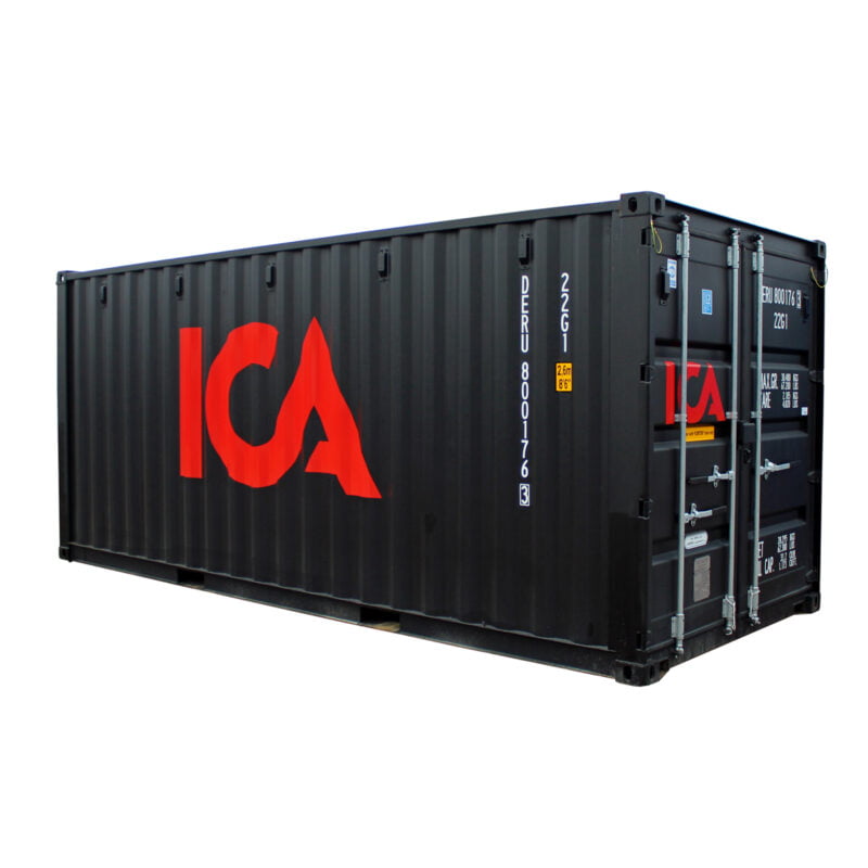 20 fot fraktcontainer stripad Ica