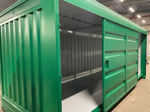 20 fot gascontainer skjutdörrar