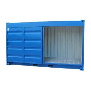 15 fot miljöcontainer med skjutdörrar