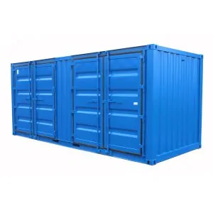 20 fot miljöcontainer dubbeldörr långsida