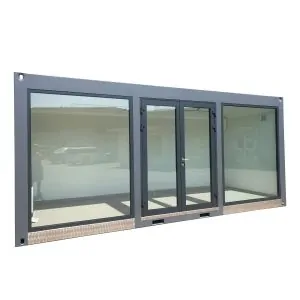 20 fot stålbod display
