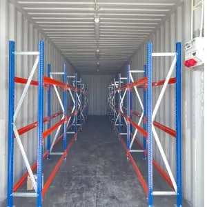 Däckställ anpassad för container