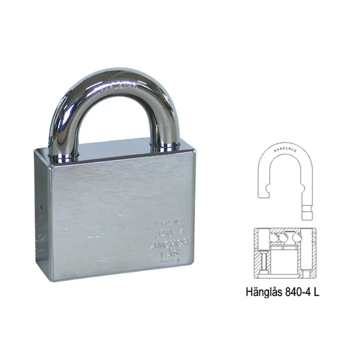 Hänglås Anchor 840-4 L B27 klass 4